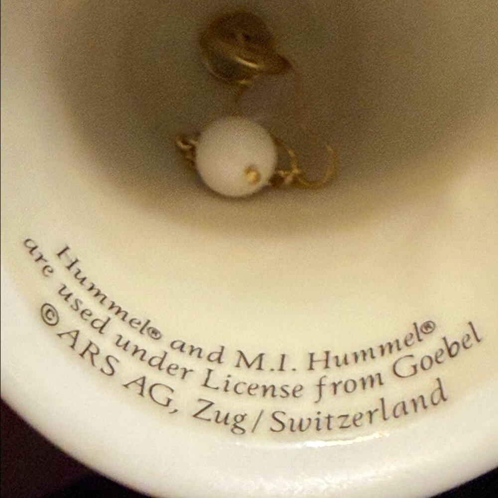 Vintage M.J. Hummel (Goebel) "Bird Watcher" Porcelain Bell - Picture 4 of 4